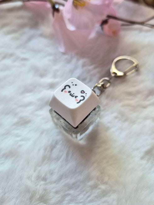 Bear Kaomoji Keycap Keychain
